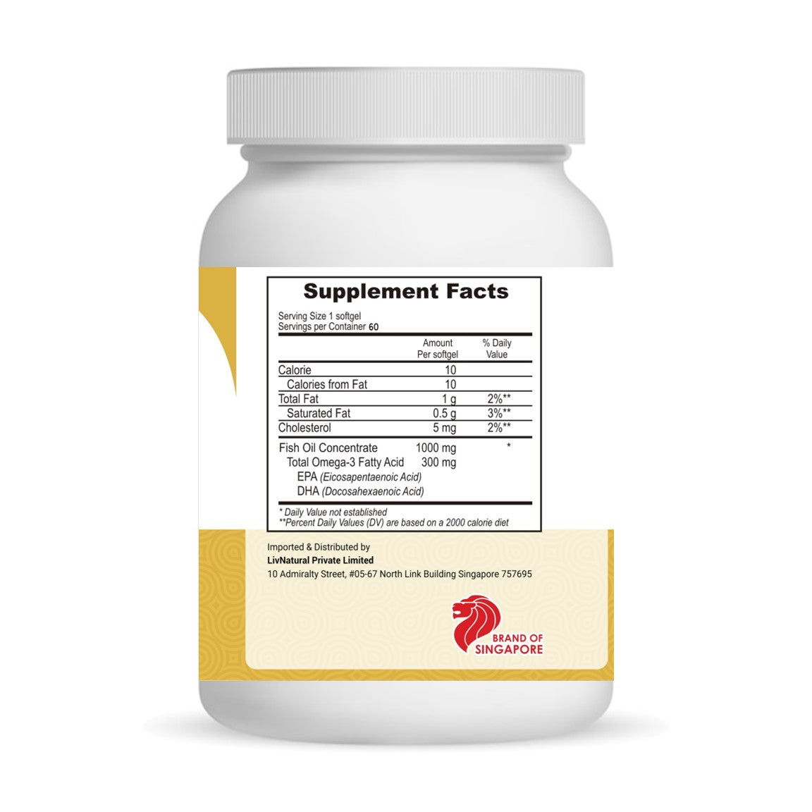 Omega-3 Premium Fish Oil 1000mg (60s/400s)